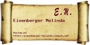 Eisenberger Melinda névjegykártya